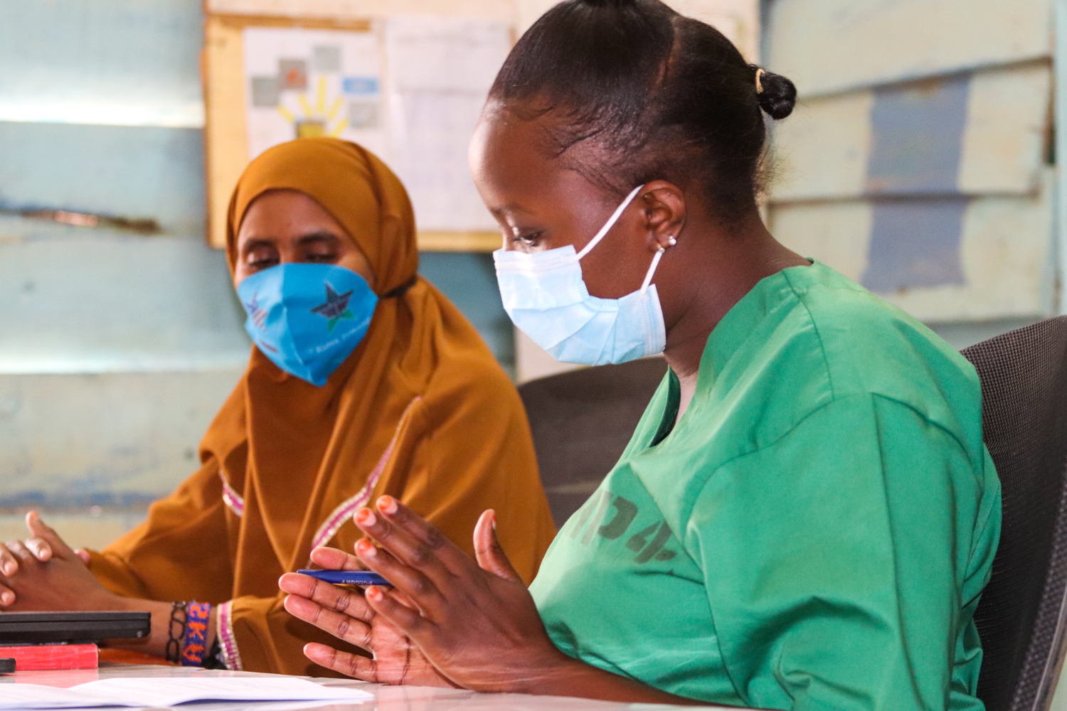 Mental Health Crisis is Brewing in Dadaab. MSF Counsellor Faith Gitau and Translator at the Mental Health Clinic in Dagahaley. Photographer: MSF