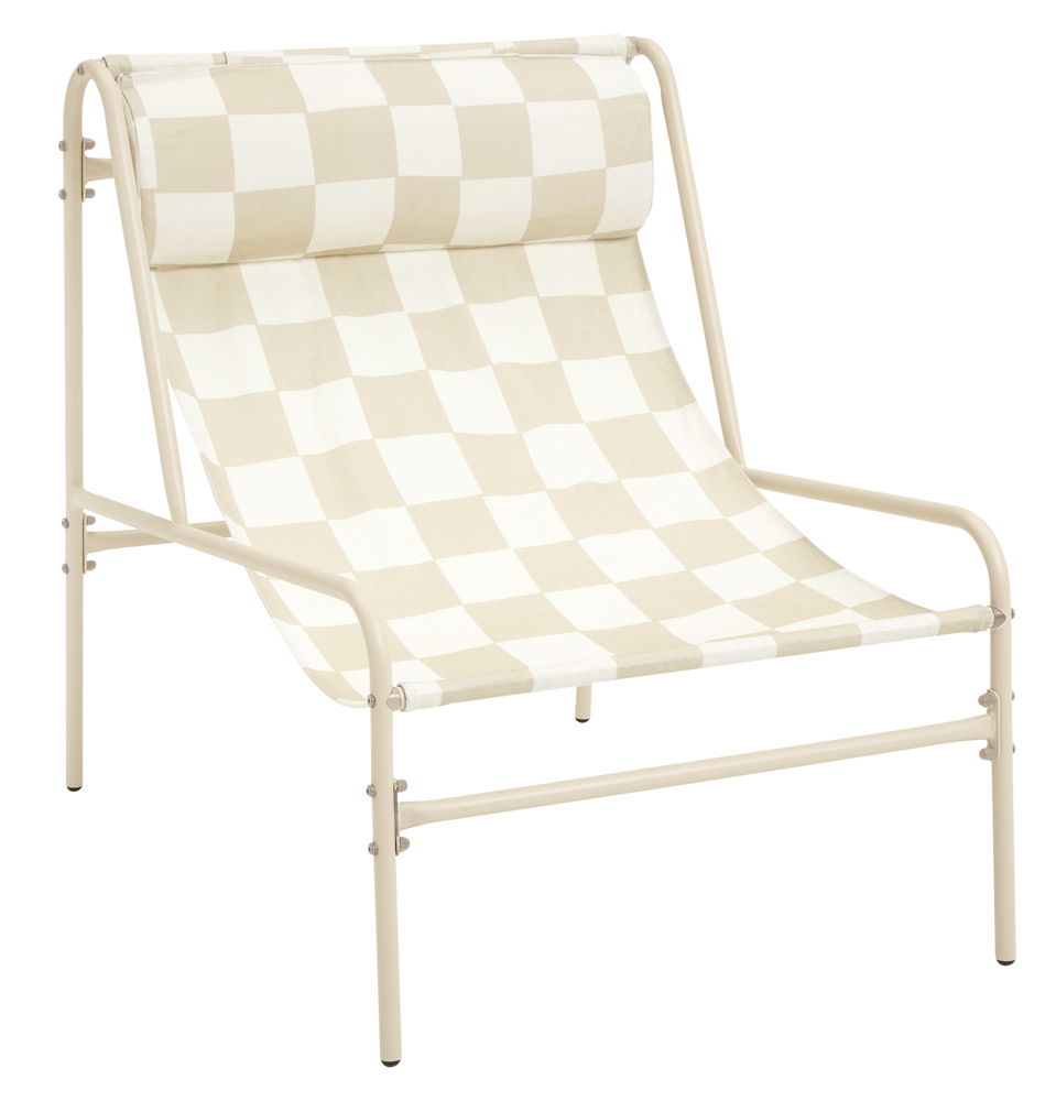 Habitat Teka Metal Garden Chair - Cream & White, £50