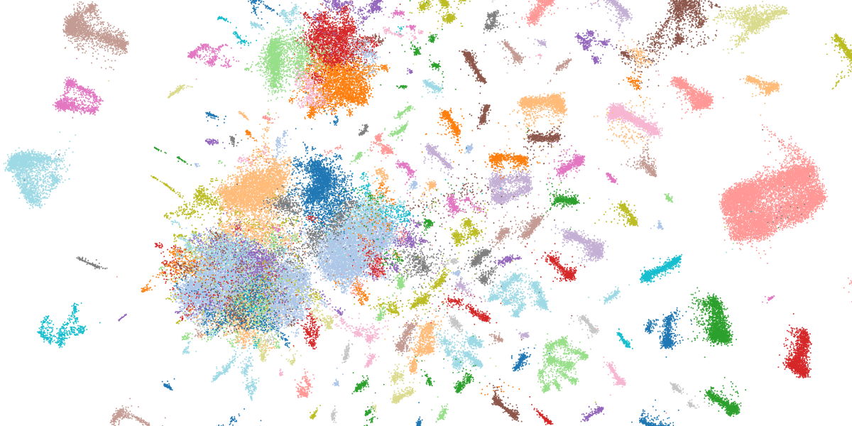 A cell atlas of different cell types in the fruit fly brain containing proteins alpha-synuclein and tau