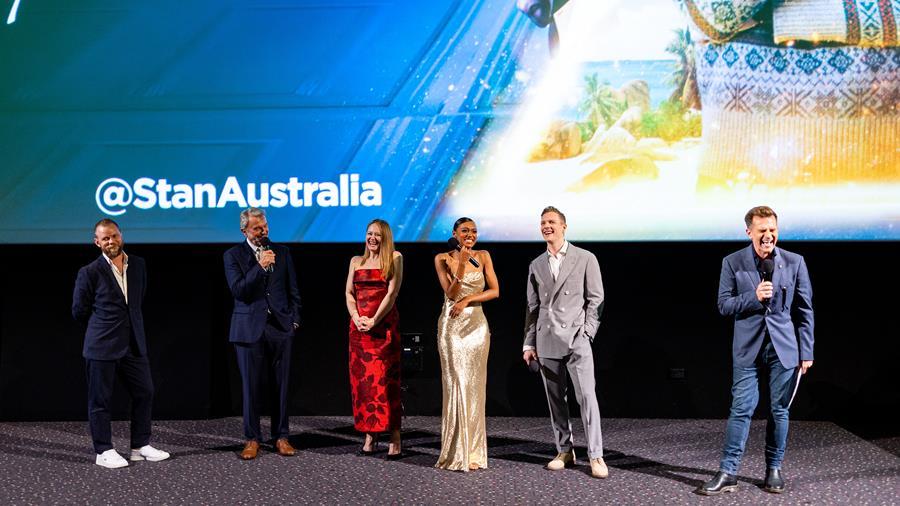 L to R: Jeffery Walker, Sam Neill, Miranda Otto, Sophie Wilde, Patrick Gibson and David Campbell. L to R: Jeffery Walker, Sam Neill, Miranda Otto, Sophie Wilde, Patrick Gibson and David Campbell.