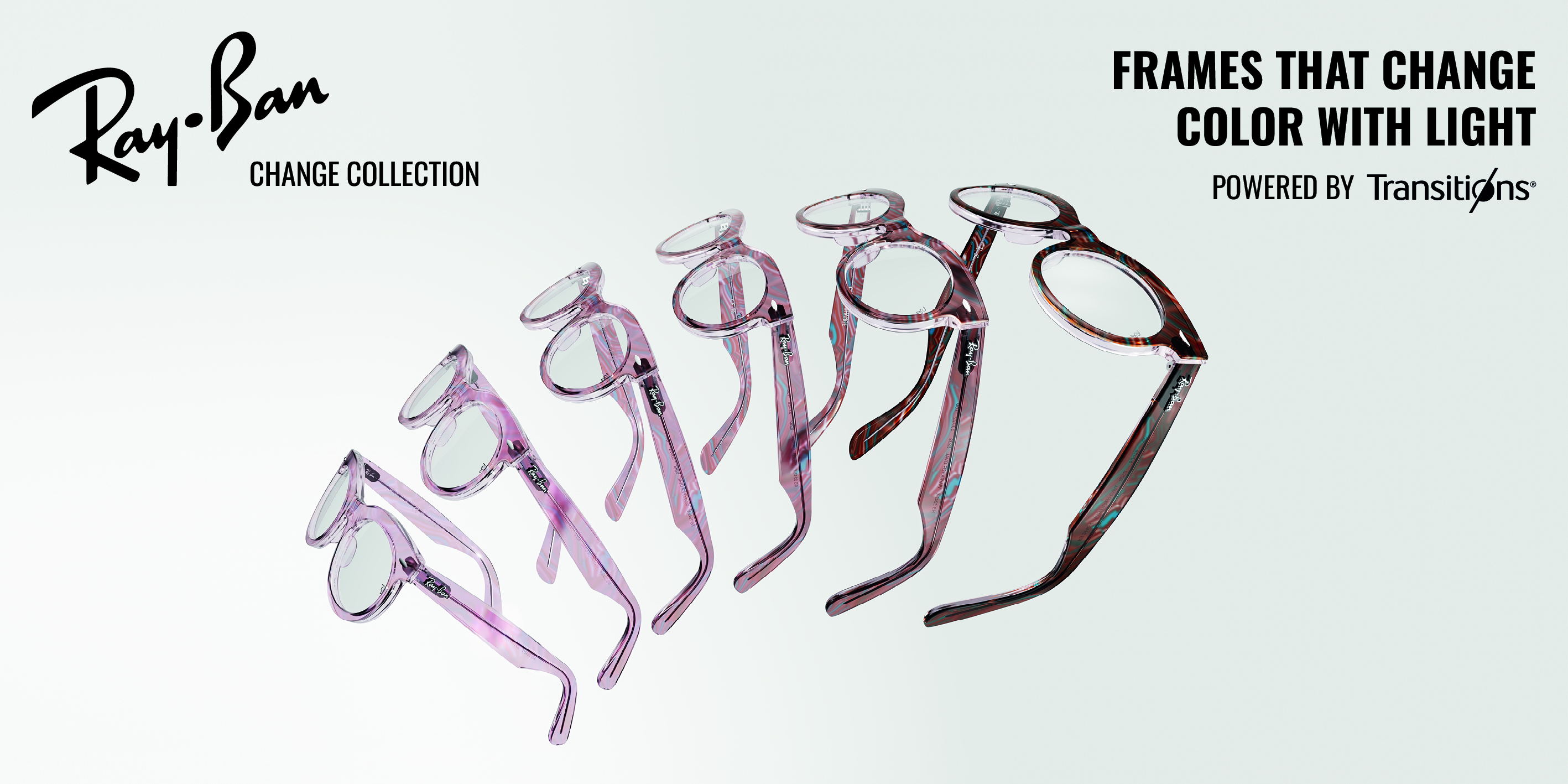Wereldwijde (zonne)brillen primeur: Ray-Ban introduceert met Change collectie voor het eerst meekleurend montuur, beschikbaar bij Pearle Opticiens