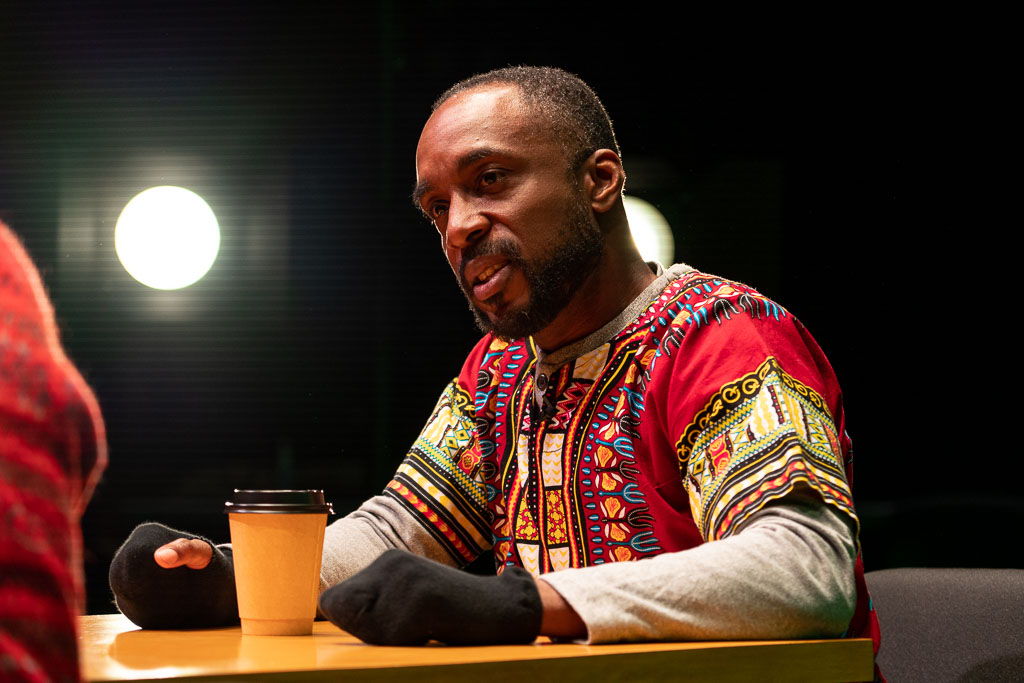 Behind the Scenes - Adrian Neblett in Being Here: The Refugee Project / Photo by Mark Halliday