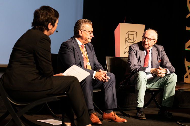 Future-proof coastal cities debate at Realty Summit 2019, with Dirk De fauw (Mayor of Bruges) and Count Leopold Lippens 
(Mayor of Knokke-Heist)