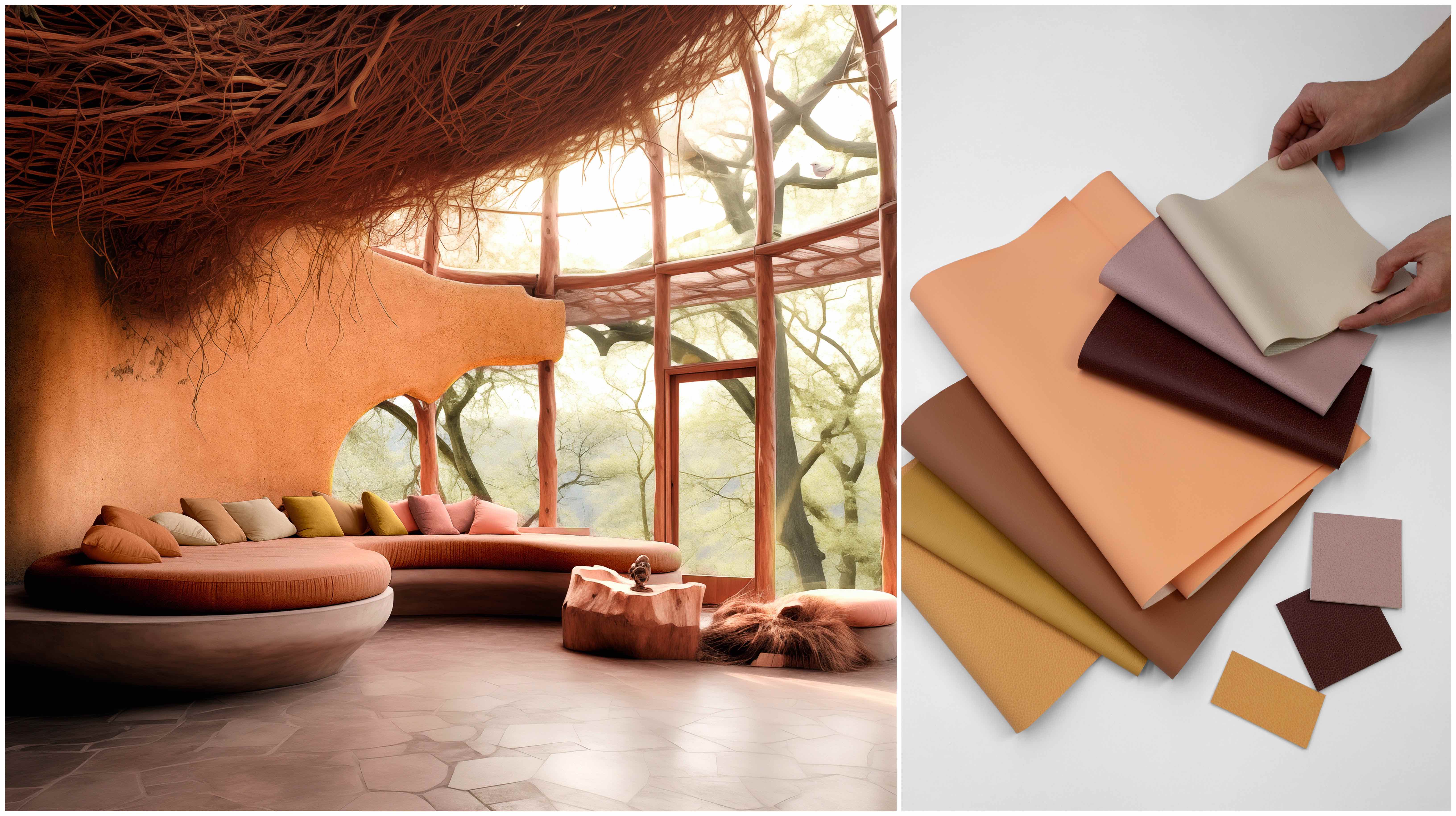 Left image: The Lounge by WeWantMore Studio for Ultrafabrics. ​
Right Image: Ultrafabrics’ Sanctuary Palette