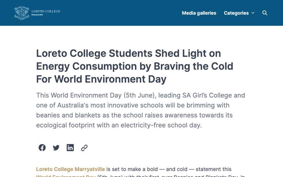 Beanie and Blankets Day at Loreto College to advocate for environmental change