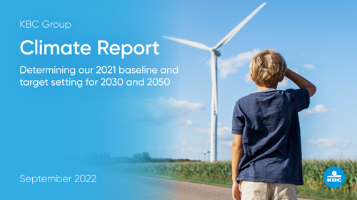 KBC présente son premier Rapport sur le climat, fixant pour l’avenir des objectifs concrets de réduction des émissions de CO2