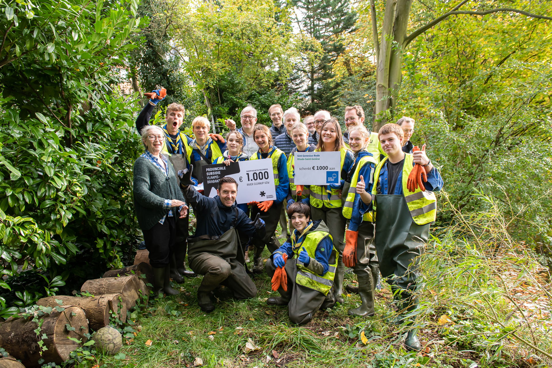 De provincie Vlaams-Brabant en de gemeente Sint-Genesius-Rode steunen de opkuisactie van River Cleanup.