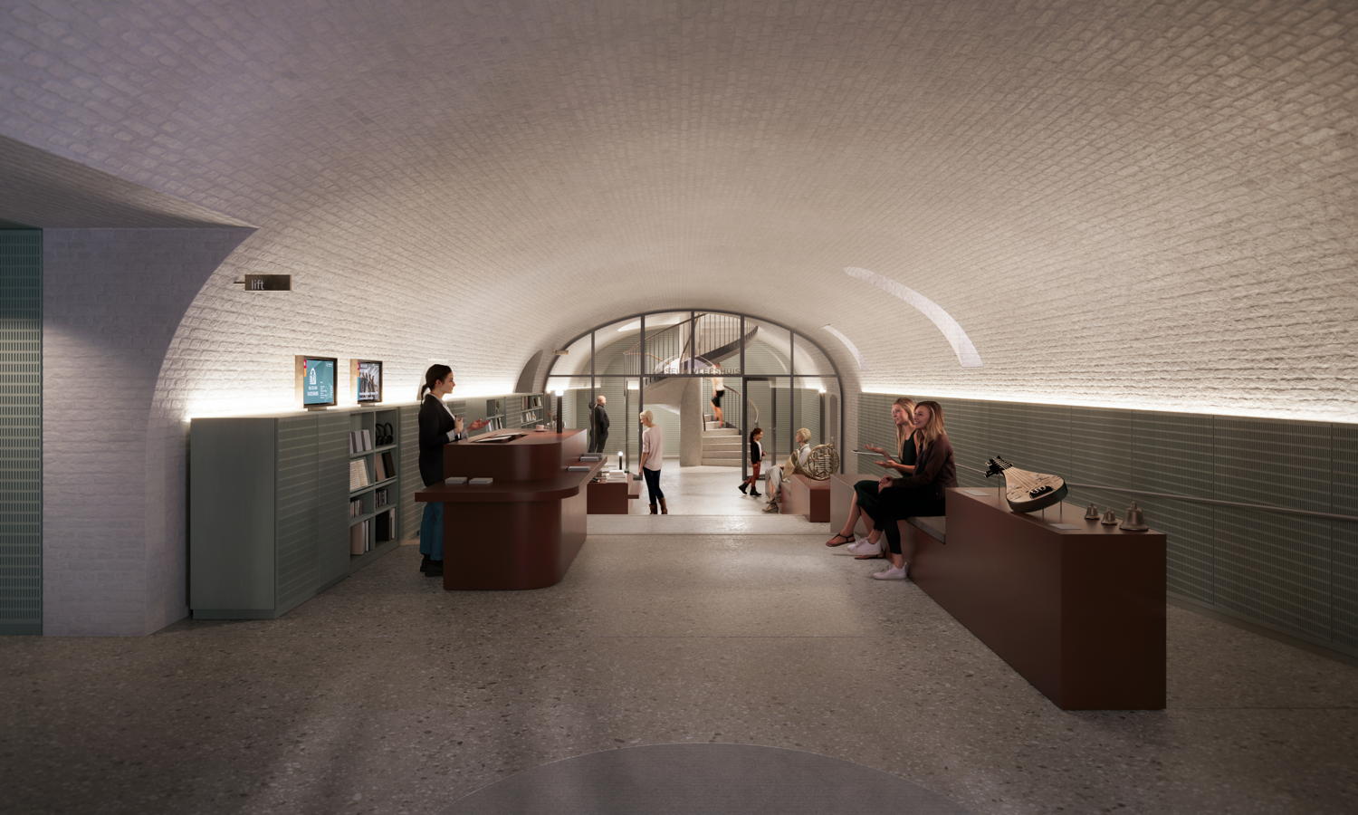 Simulatiebeeld nieuwe toegang Vleeshuis ©Joris Bourgeois i.o.v Origin Architecture & Engineering i.s.m. FVWW Architecten