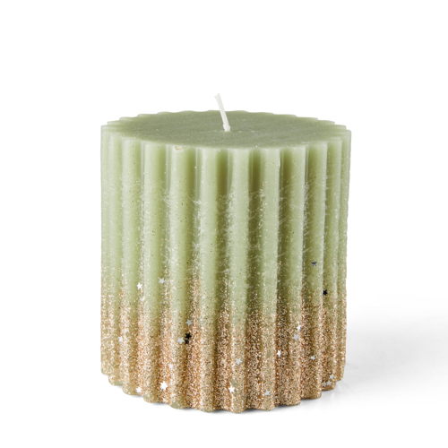 FLOWY CANDLE 10CM GREEN €8,95