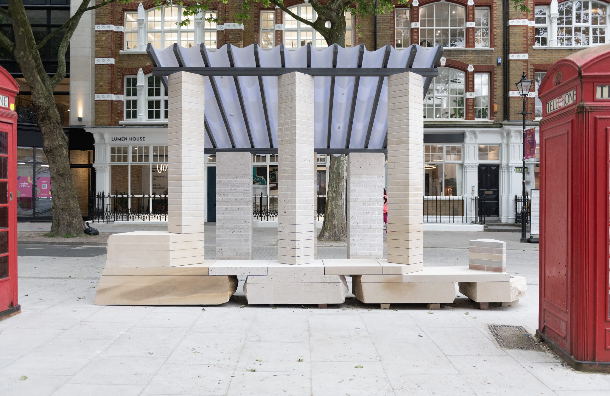 Brick from a Stone installation at Clerkenwell Design Week. PHOTO CREDIT: IVAN JONES