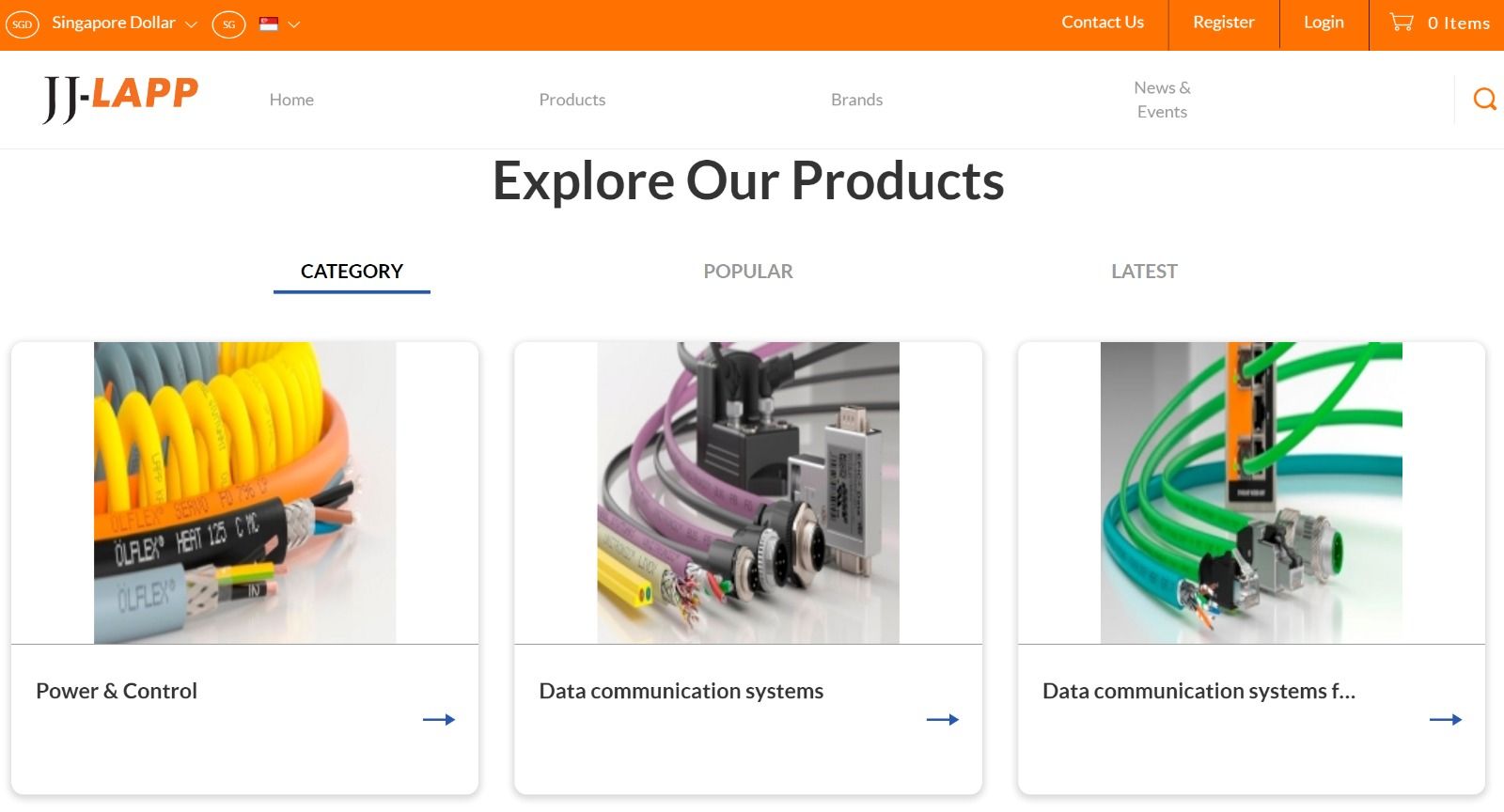 JJ-LAPP’s new e-shop offers a range of products and solutions to customers from anywhere, at any time