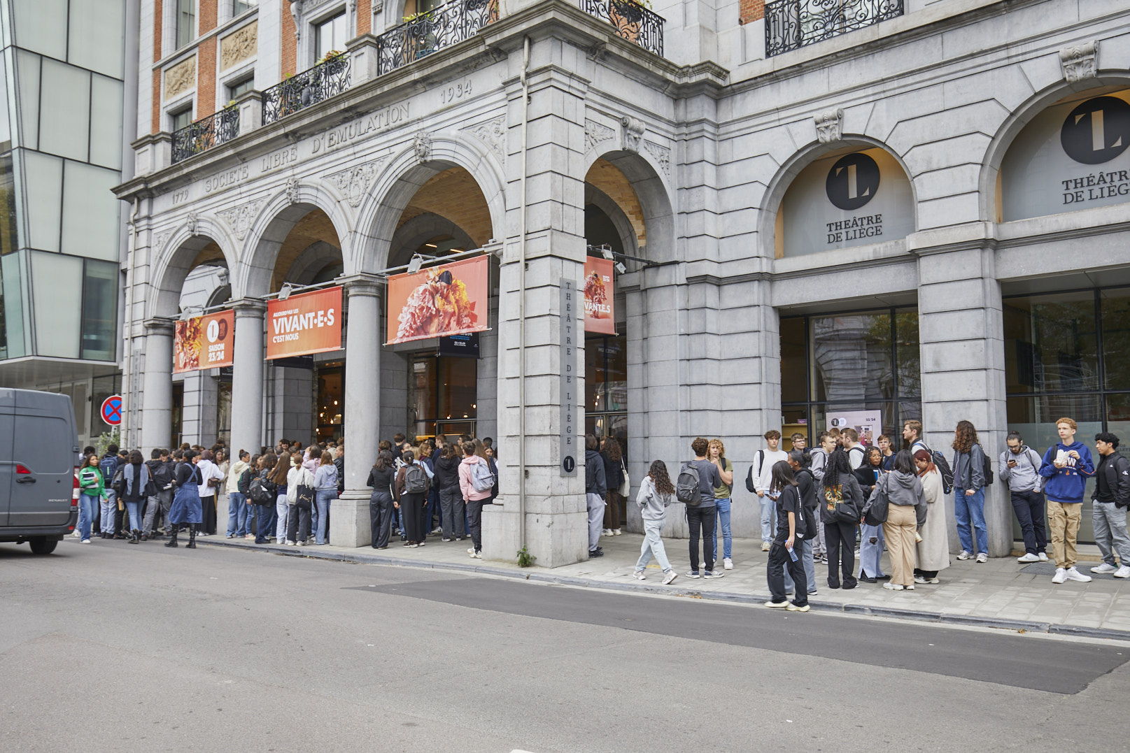 The Théâtre de Liège, where the play "Andromaque" was performed, with students from Wallonie-Bruxelles Enseignement