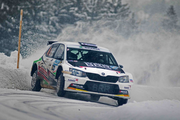 Promising 23 years BRR junior Julian Wagner won the
opening round of the Austrian Rally Championship 2019,
driving a ŠKODA FABIA R5, and is one of the favourites at
GP Ice Race in Zell am See.