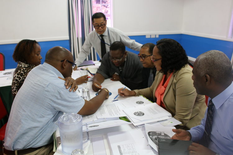 Group discussions underway.