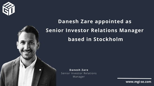 MGI - Media and Games Invest SE: Danesh Zare appointed as Senior Investor Relations Manager based in Stockholm