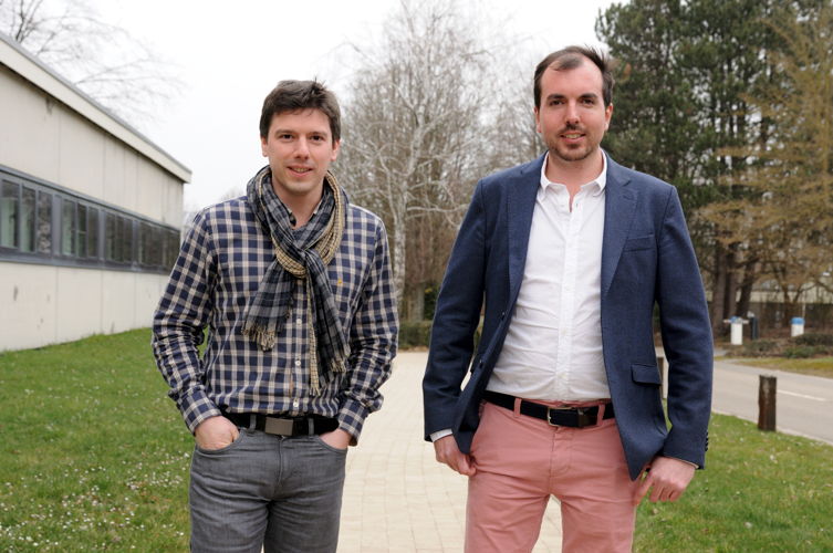 Yann Danlée (CTO VOCSens) on the left, and Thomas Walewyns (CEO) on the right (Photo: Laurent Genard) 