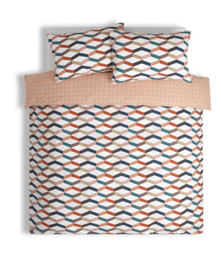 Habitat Afterglow Geo Print Bed Set Double, £20