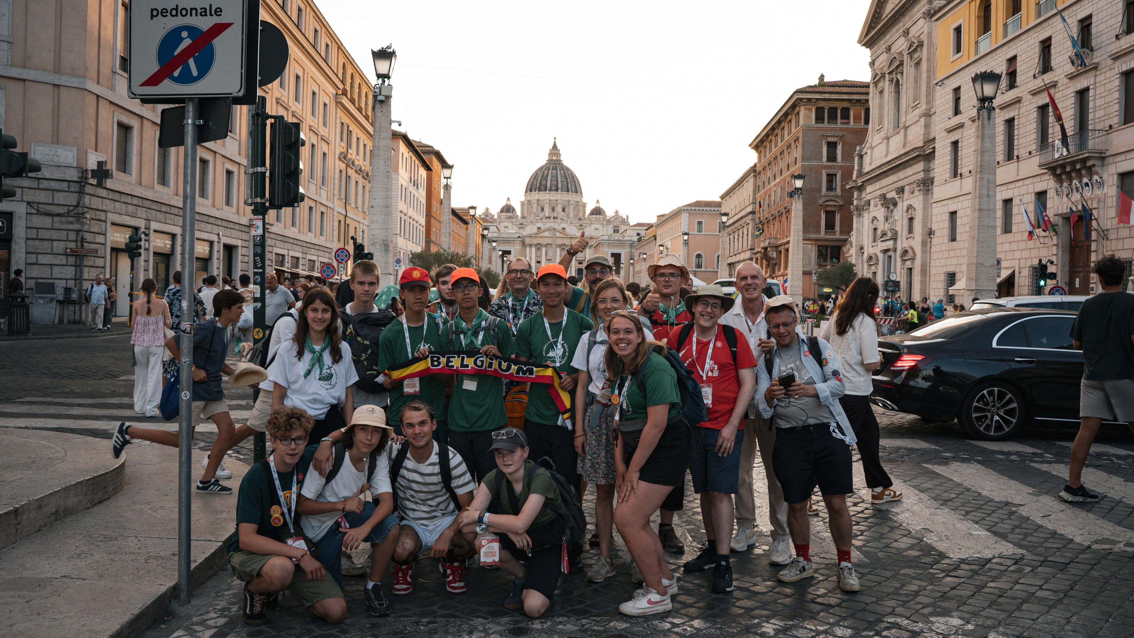 800 Belgische jongeren vieren "Heilig Jaar" in Rome tijdens internationale pelgrimstocht