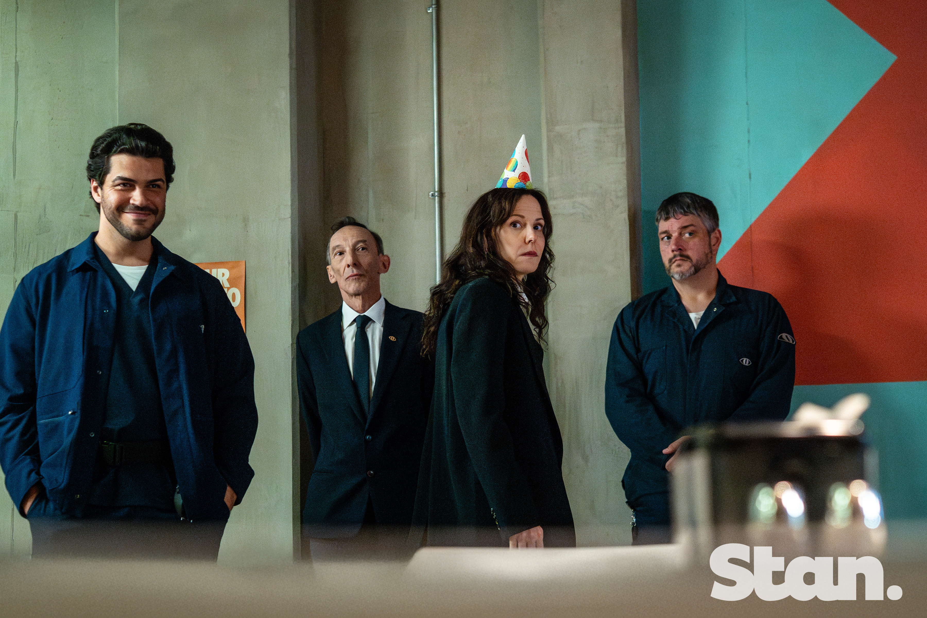 Ben Barnes, Julian Richings, and Mary-Louise Parker star in The Institute Ben Barnes, Julian Richings, and Mary-Louise Parker star in The Institute