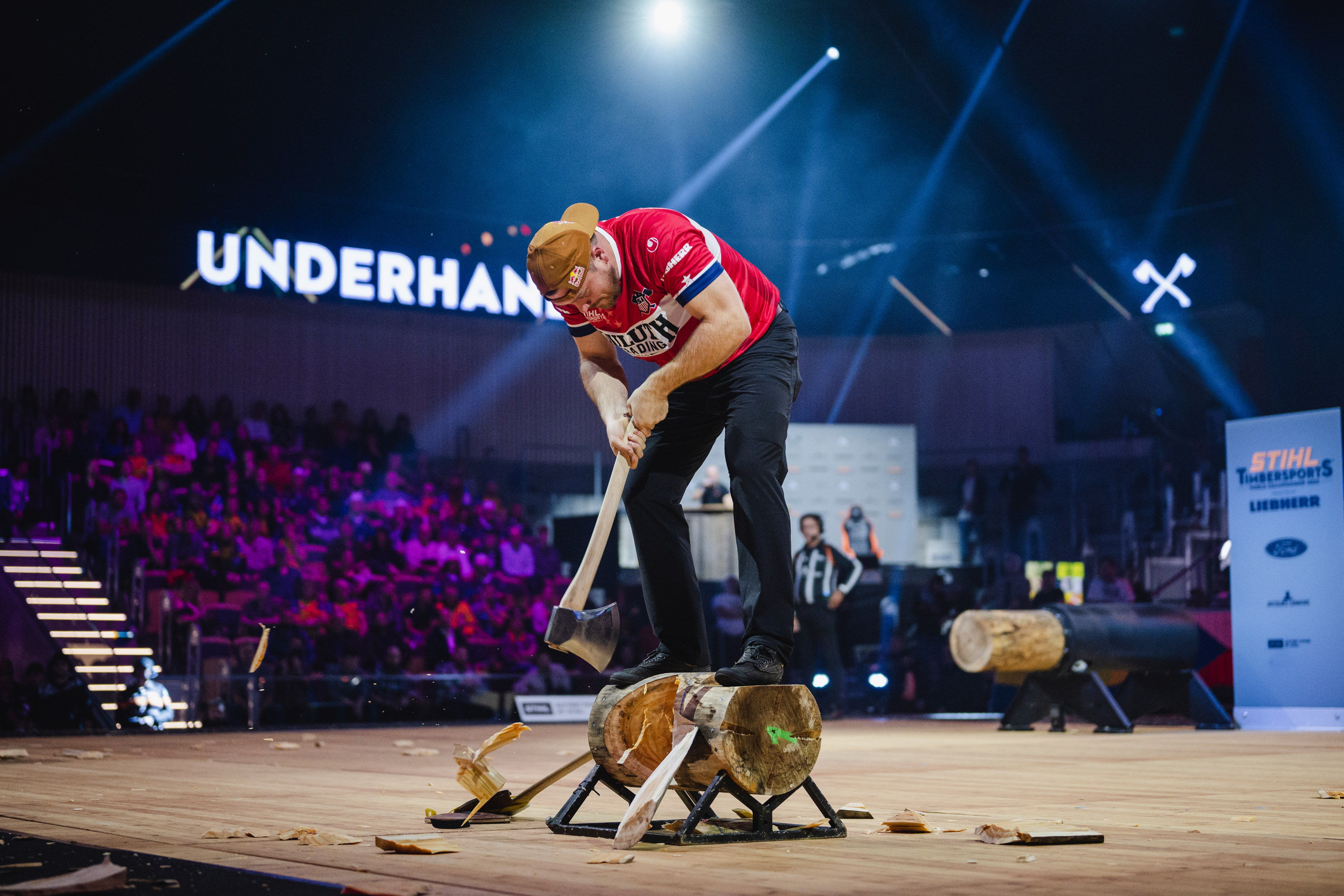 Matt Cogar uit de VS, die de Underhand Chop doet, is één van de favorieten voor de World Trophy, nadat hij deze eerder won in 2019.