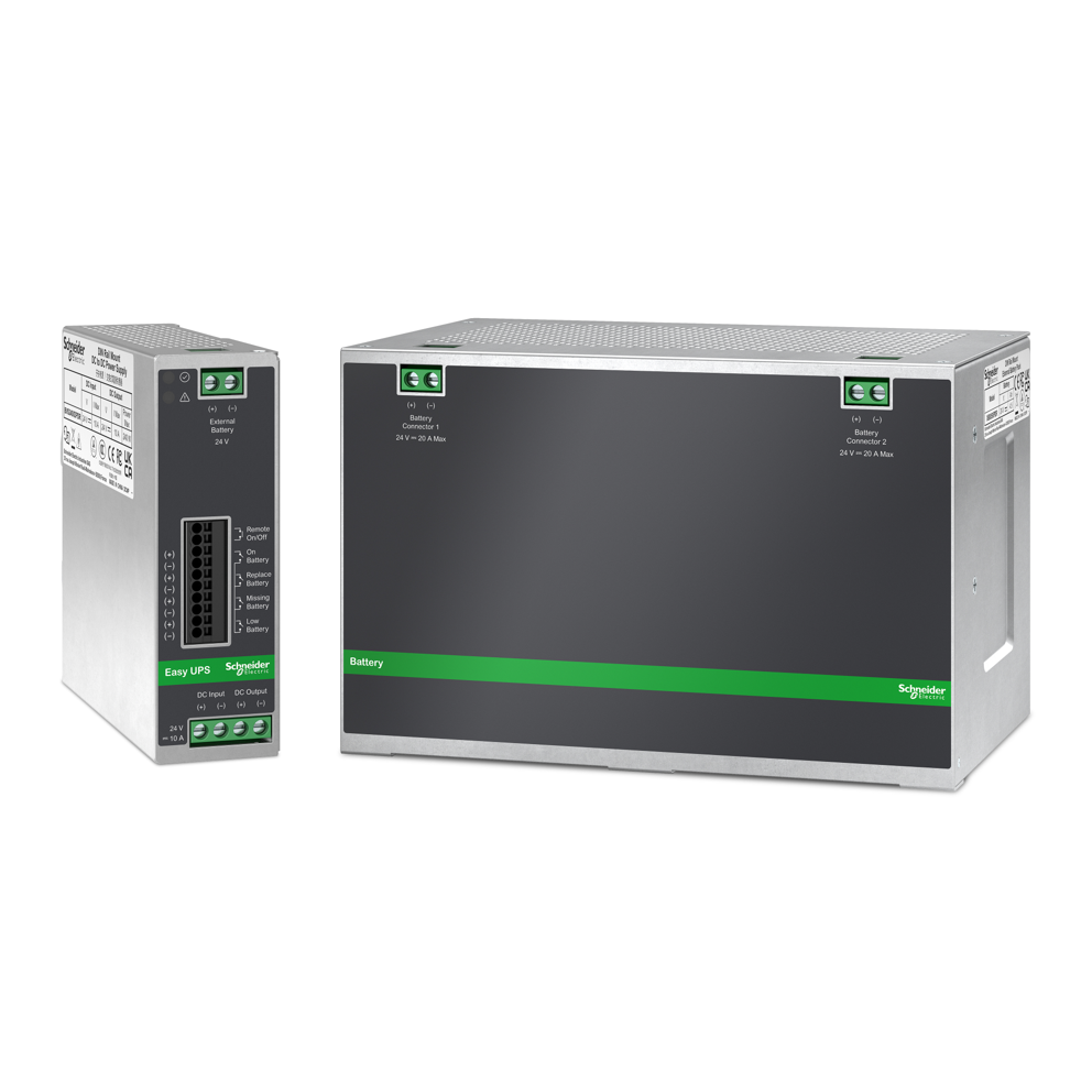 Schneider Electric introduceert Easy UPS 24V DC DIN Rail industriële UPS