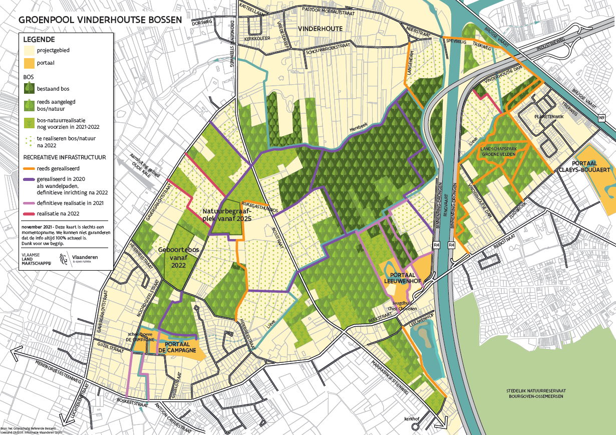 Stand van zaken inrichtingswerken november 2021