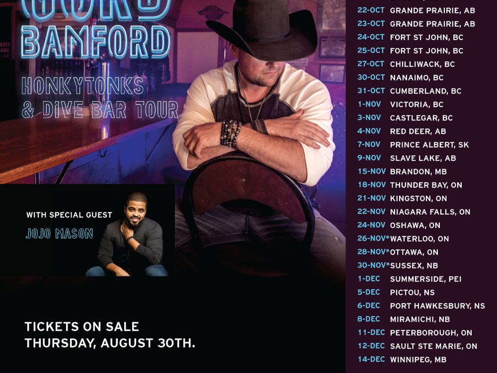 Canadian Country Star Gord Bamford Announces Honkytonks & Dive Bar Tour