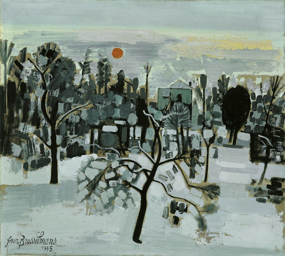 Jean Brusselmans, Winter te Dilbeek, 1945. Olieverf op doek, 90,7 x 100 cm. © Sabam 2021, Museum Dhondt-Dhaenens, Deurle, Belgium