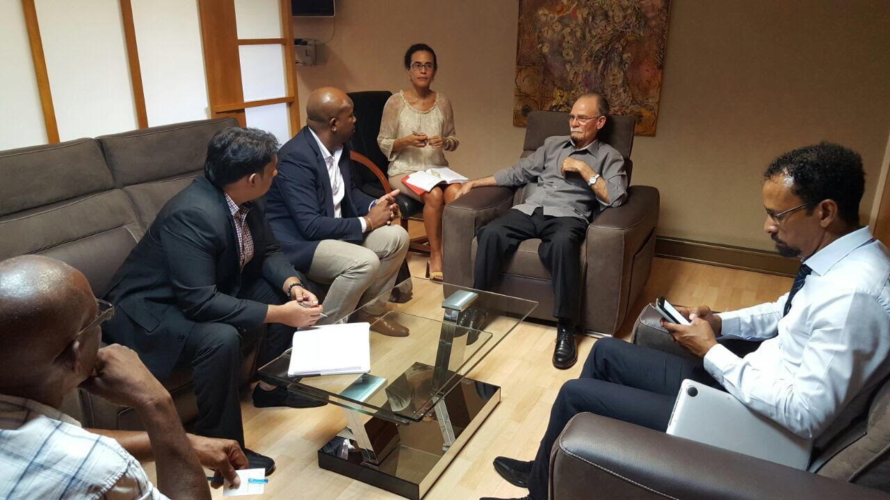 La mission commerciale de l’O.E.C.O rencontre Alfred Marie-Jeanne, le Président de la collectivité territoriale de Martinique. 
