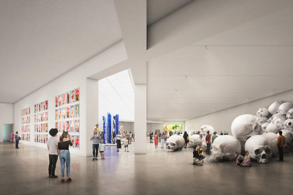 Daytime render of winning concept design for NGV Contemporary by Angelo Candalepas and Associates. Render by Secchi Smith