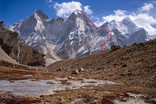 Climbed line of Bhagirathi III