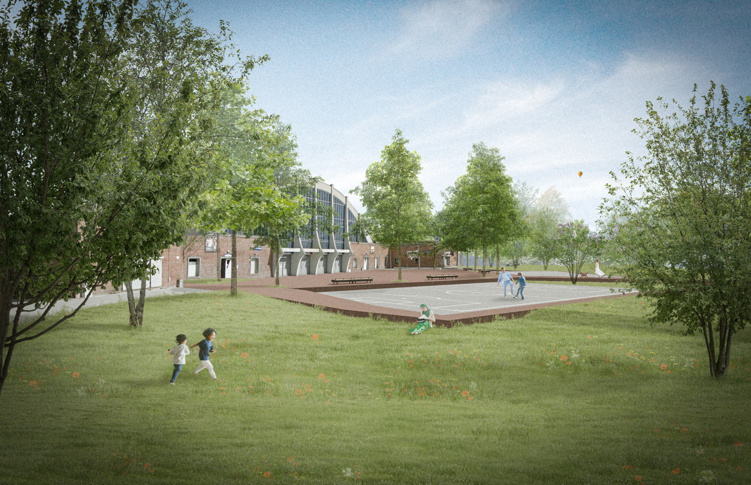Definitief ontwerp Arenaplein close © CLUSTER landschap & stedenbouw