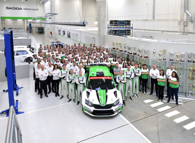 The ŠKODA Motorsport team, which won the Team
Championship and conquered all top-3 positions of the
2018 FIA World Rally Championship’s WRC 2 category.