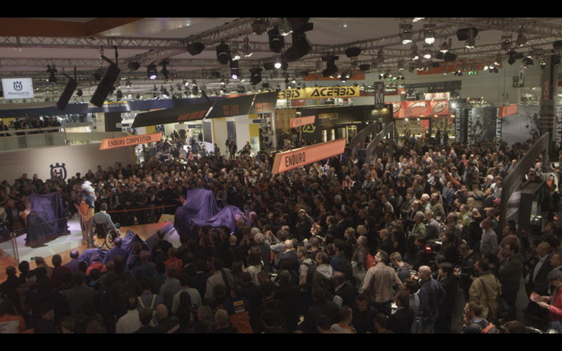 Massive audience at the KTM booth