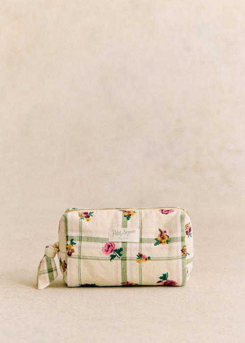Petit Sézane - Trousse de beauté carreaux beige