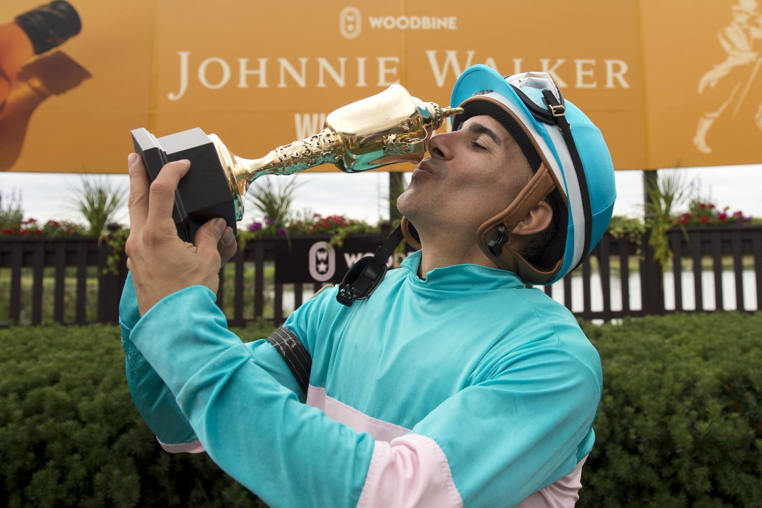 Rafael Hernandez in The 2022 Queen's Plate winner's circle (Michael Burns Photo)