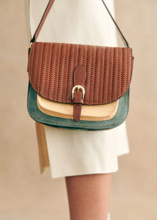 Sézane - Sac ROMEO Chocolat Tresse Multi - 250€