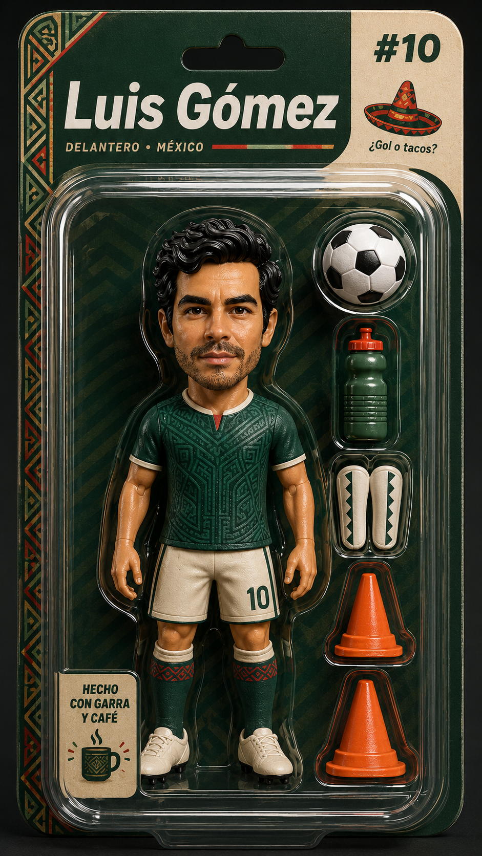 Figura de acción coleccionable de jugador de fútbol