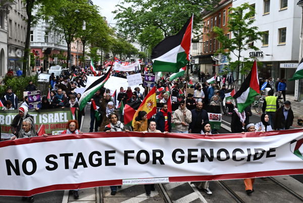 Thousands protest in Vienna against Israel’s participation in Eurovision Song Contest