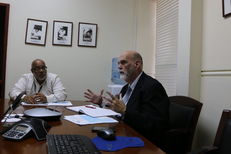 Director General of the OECS Commission Dr. Didacus Jules and Director of USDA/APHIS Safeguarding Initiative for the Greater Caribbean Dennis Martin.