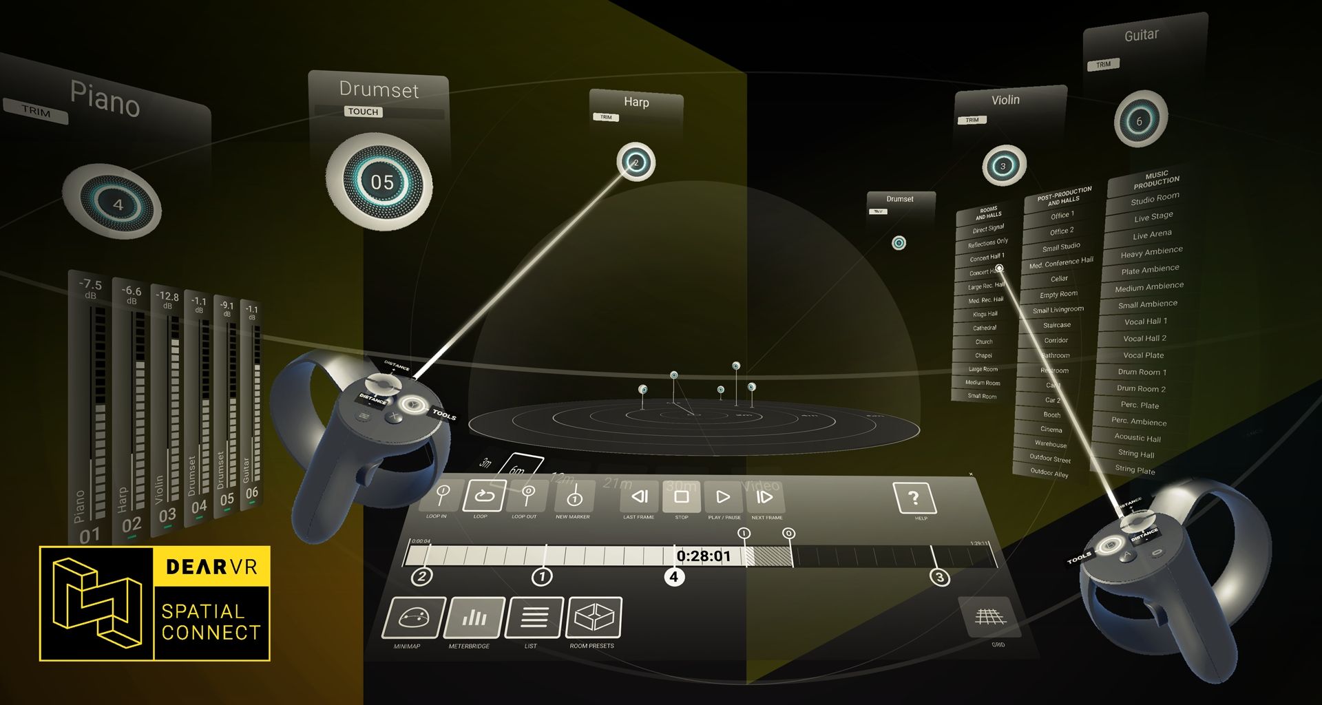 The VR mixing software dearVR SPATIAL CONNECT presents “the mixing console of the future”