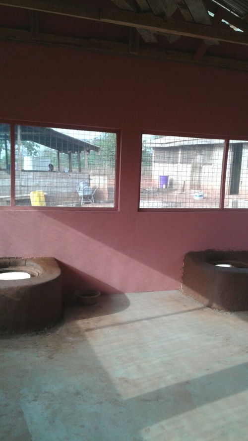 This is the new kitchen that was built at Booma School in rural Ghana, food was being prepared in an outdoor dirt-floored kitchen. The unsanitary conditions were making children sick. Changing Lives Together raised funds to build a new kitchen for the school which is now providing meals for the students.