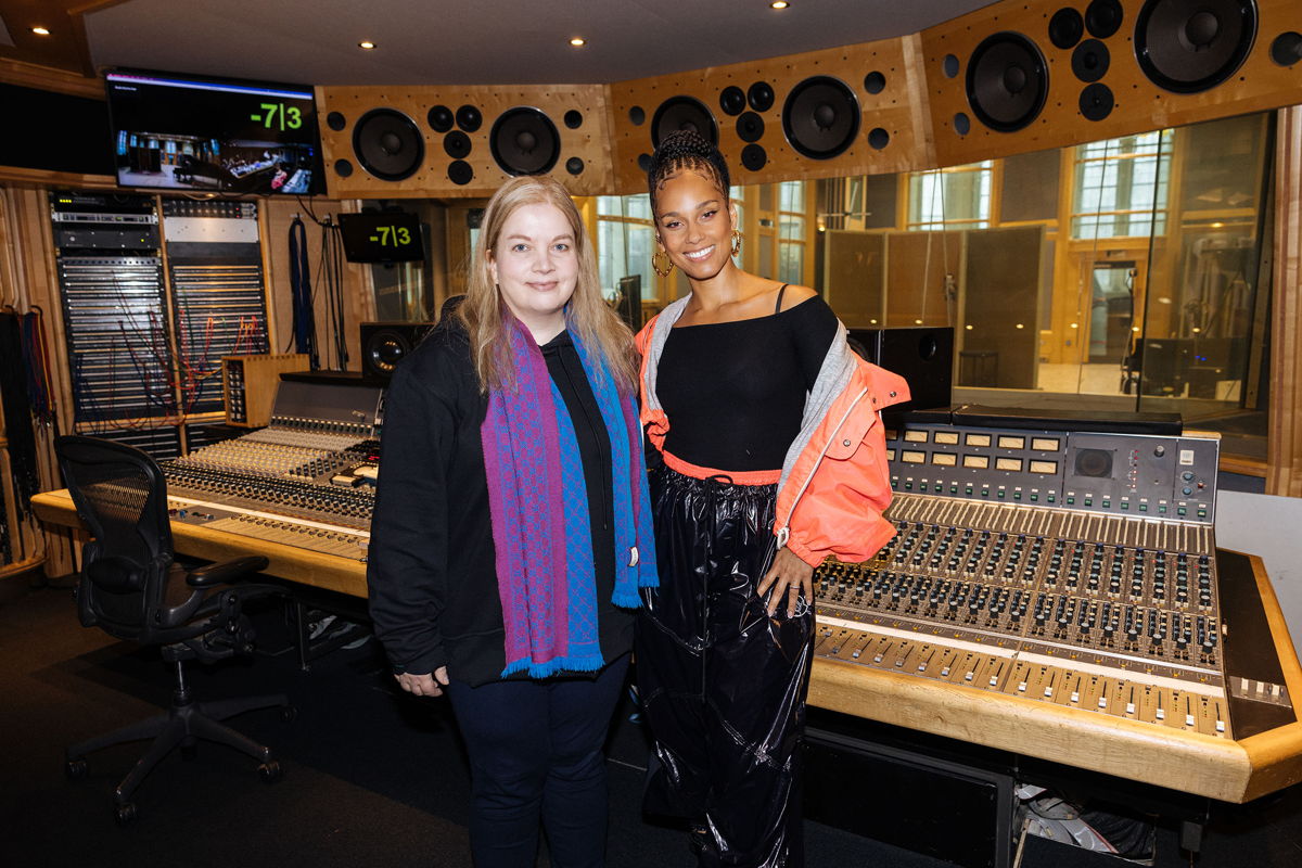 Recording and mix engineer Ann Miniceli with Alicia Keys