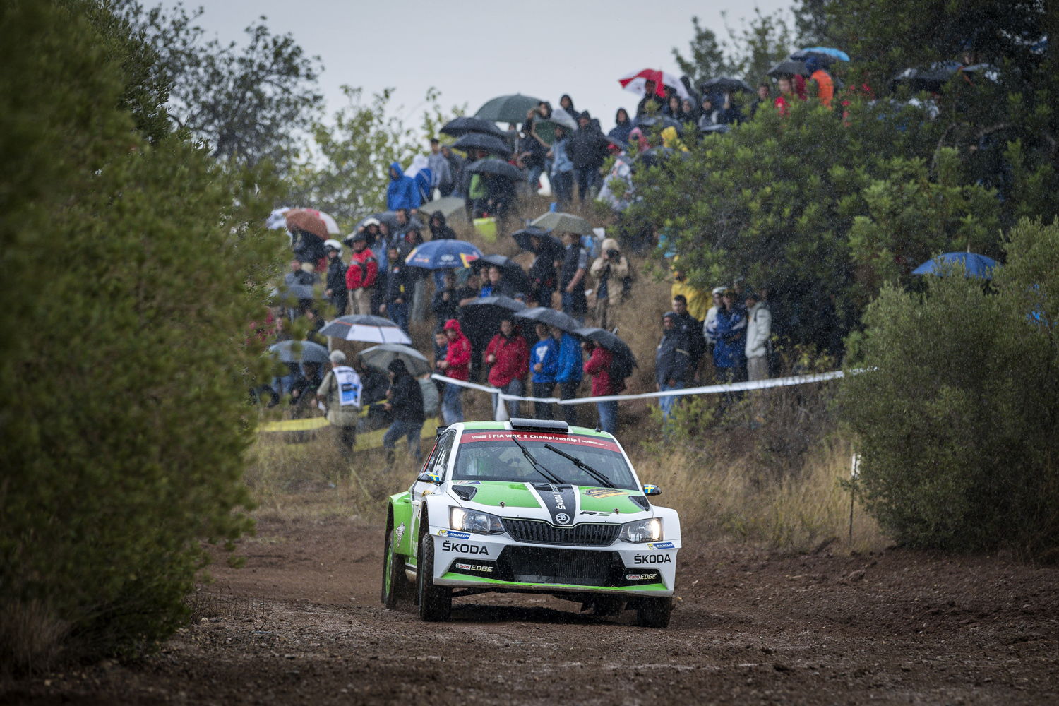 The second ŠKODA works duo Pontus Tidemand/Jonas Andersson (S/S) is in the lead in the WRC 2 going into the final weekend, which gives them a good chance of repeating last year's win.