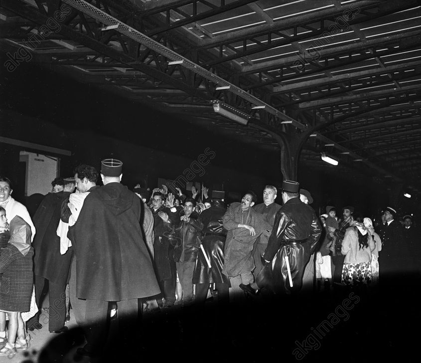 Arrestation massive d'Algériens lors de la manifestation du 17 octobre 1961 © Jacques Boissay / akg-images