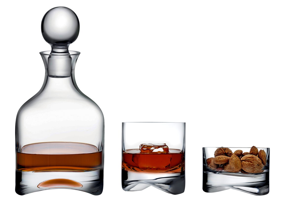 Arch Whisky Bottle, Set of 2, EUR €92, US $160, INT $135
Arch Set of 2 Whisky Glasses, EUR €53, US $90, INT $78
Arch Bowl, EUR €36, US $60, INT $52 Arch Whisky Bottle, Set of 2, EUR €92, US $160, INT $135
Arch Set of 2 Whisky Glasses, EUR €53, US $90, INT $78
Arch Bowl, EUR €36, US $60, INT $52