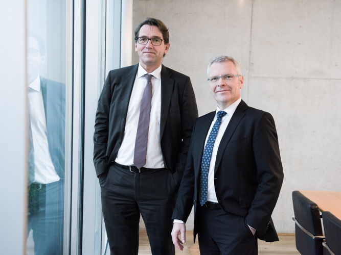 Der neue CEO Bernd Krüper (rechts) und Thomas Lehner bilden die Geschäftsführung bei Hatz