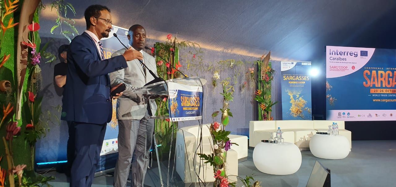 Louis BOUTRIN, Conseiller exécutif à la Collectivité Territoriale de Martinique et Chamberlain EMMANUEL, Directeur du Cluster Environnement de la Commission de l’Organisation des Etats de la Caraïbe Orientale (O.E.C.O)