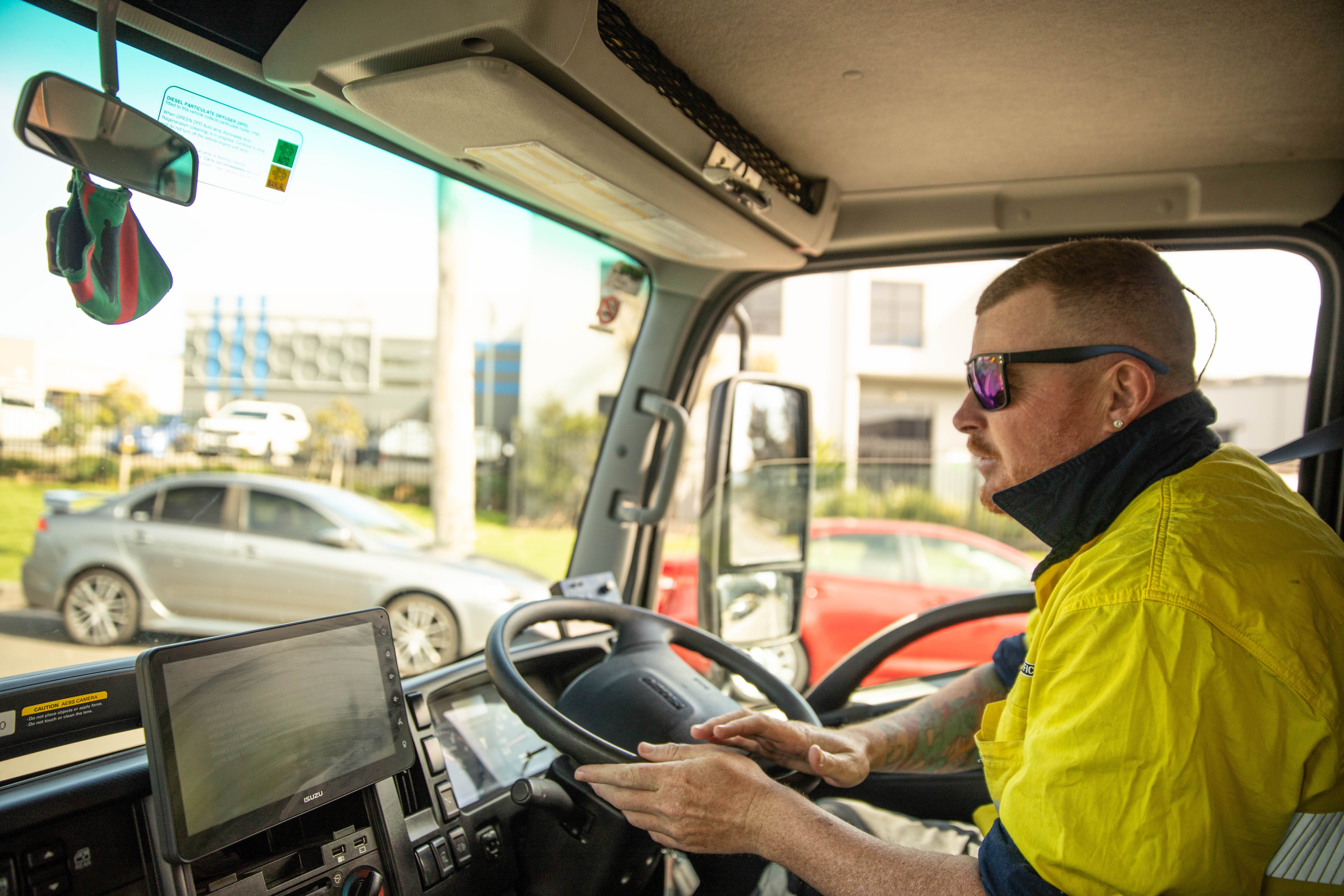 The crew appreciates the comfort of the Isuzu trucks