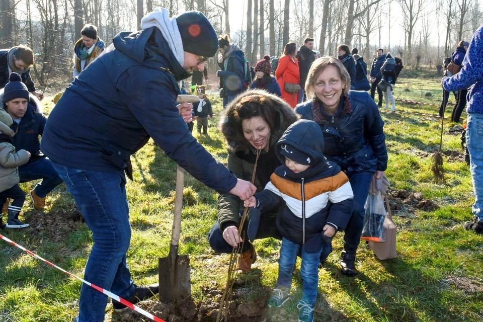 aanplant geboortebos Evergem bosloket najaar 2022